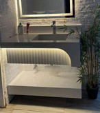 روشویی سنگی 40*60 طوسی روشن