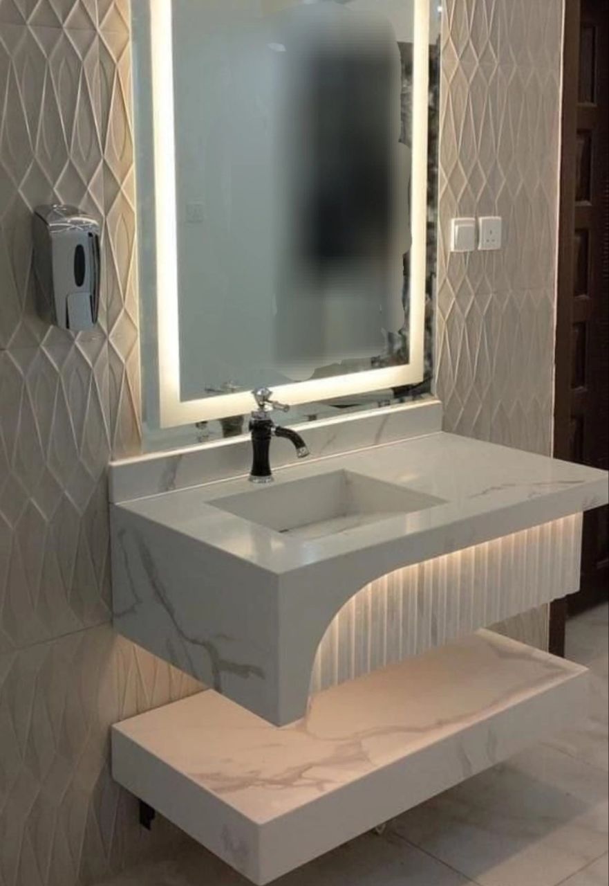 روشویی سنگی 40*60 سفید